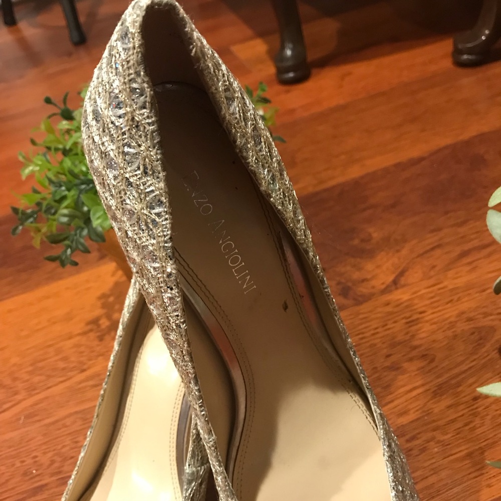 Mirror-Like Metallic Open Toe Pump - Picture 5 of 9